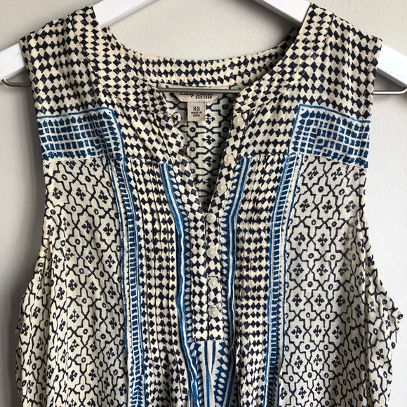 Lucky Brand Printed Sleeveless Tank Top Size XS - Picture 6 of 7